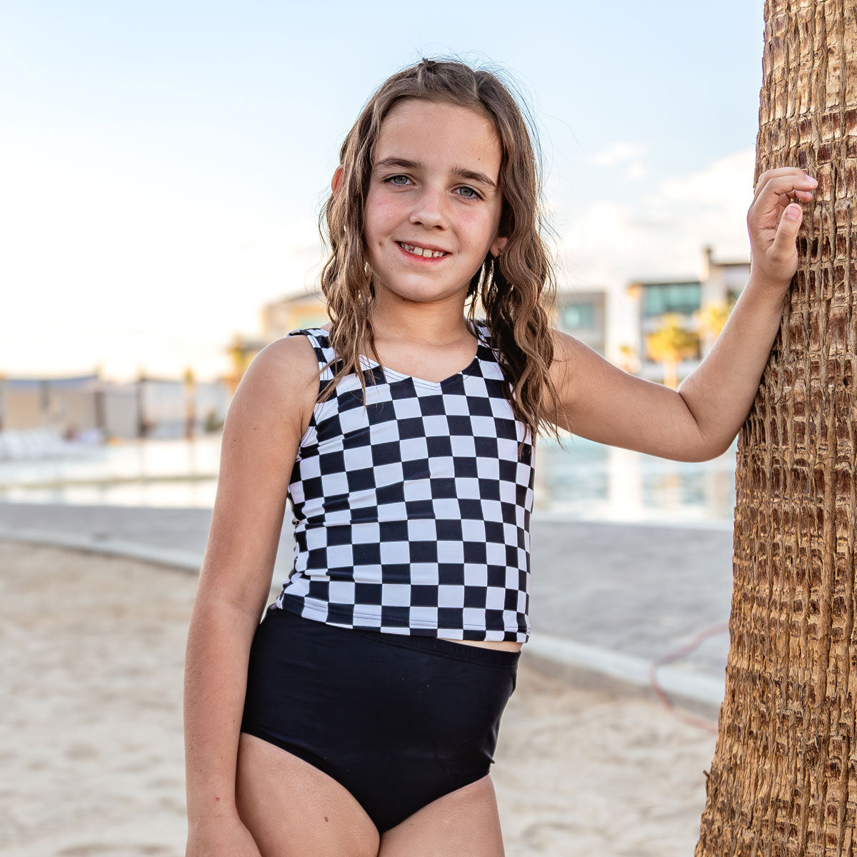 V Neck Tankini Top (Girls)