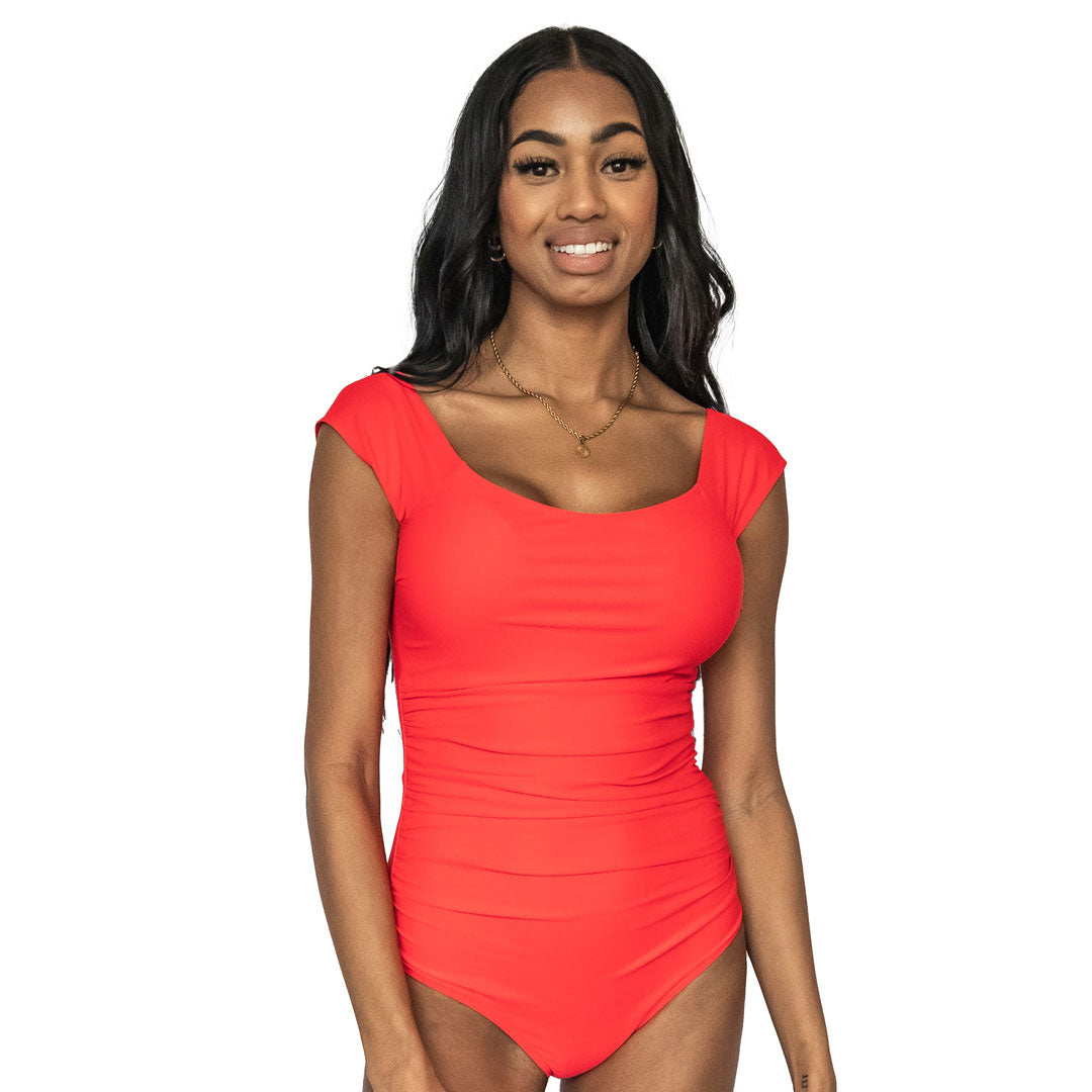 Off The Shoulder One Piece Swimsuit Bardot One Piece Janela Bay