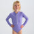 Long Sleeve Rash Guard One Piece Swimsuit (Girls)