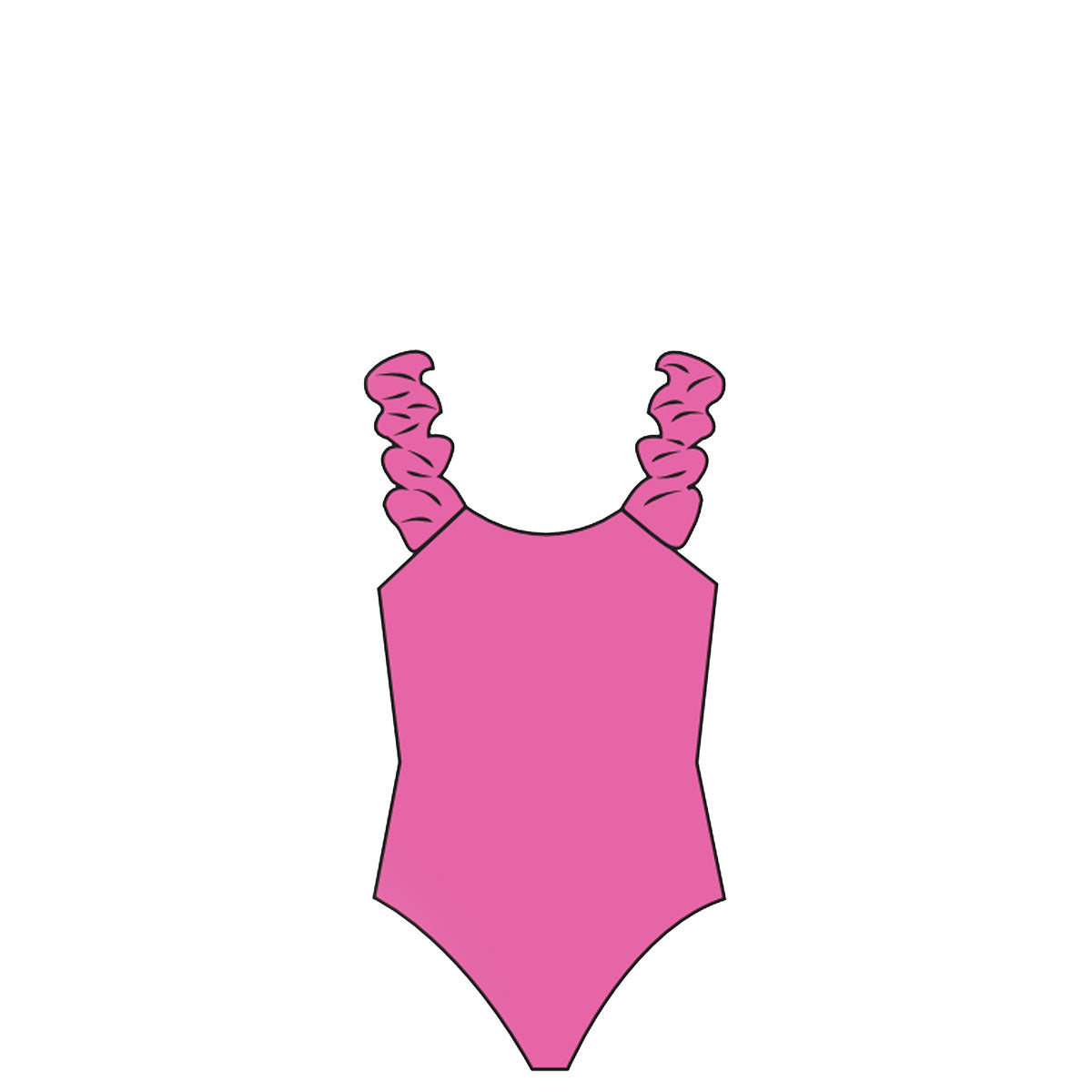 Puffy Sleeve One Piece Swimsuit (Girls)